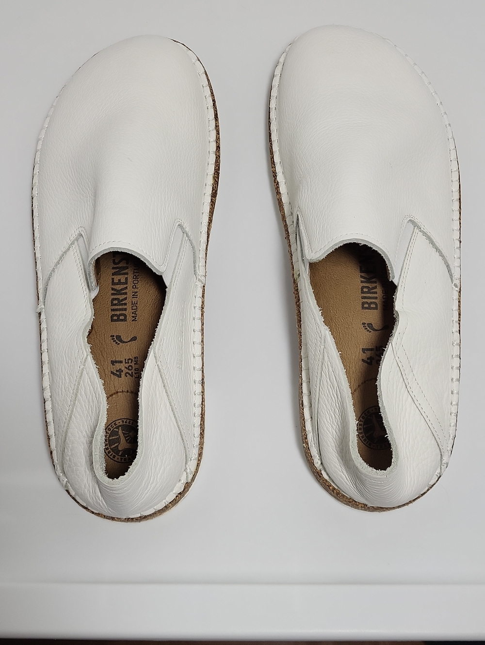 Birkenstock Callan White Leather Slip-On Unisex Loafers US Size Womens 10 Mens 8